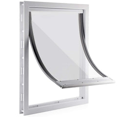 CEESC dog door with soft flap enables easy entry and exit for pets.