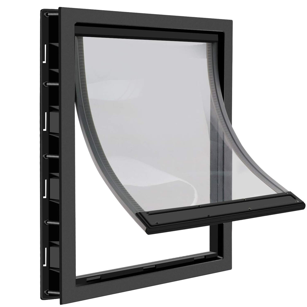 CEESC dog door with soft transparent flap for easy pet entries and exits.