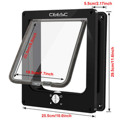 CEESC Extra Large Cat Door rain seal provides waterproof protection in wet weather