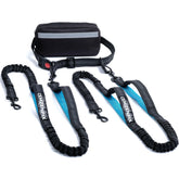 Cemzenfix hands-free two-dog leash featuring dual bungee for smooth, tangle-free walks.