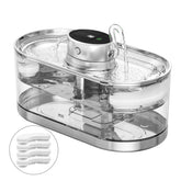 Cengcen cordless cat fountain showing flexible placement for easy hydration