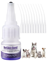 Ceoighe 1pack 3ml skin glue bottle shows fast wound closure for pets.