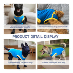 Ceseonce dog-onesie with soft breathable fabric keeps dogs comfortable during recovery.