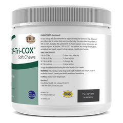CEVA TRP-Tri-COX Soft Chews dog-treat image suggests easy dosing and joint comfort.