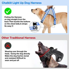 ChalkLit breathable mesh dog harness designed for comfort during outdoor use