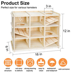 Changeary hamster toy adventure box assembly in minutes with durable wood construction