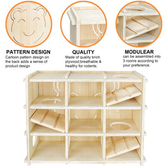 Changeary hamster toy adventure box tunnel connecting chambers for active play