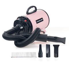 CHAOLUN dog dryer pink front view for efficient home grooming with adjustable heat.