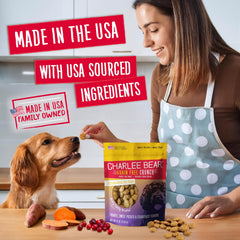 Charlee Bear small dog treats serving demonstrates bite-sized rewards