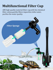 Charmshine electric aquarium gravel cleaner adjustable-tube shows extended reach for tall tanks