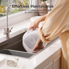 Cheerble Elfin E1 Lite dishwasher-safe parts simplify quick cleaning.
