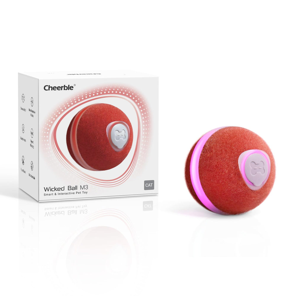 Cheerble Wicked Ball M3 with soft furry surface invites tactile play and exploration.