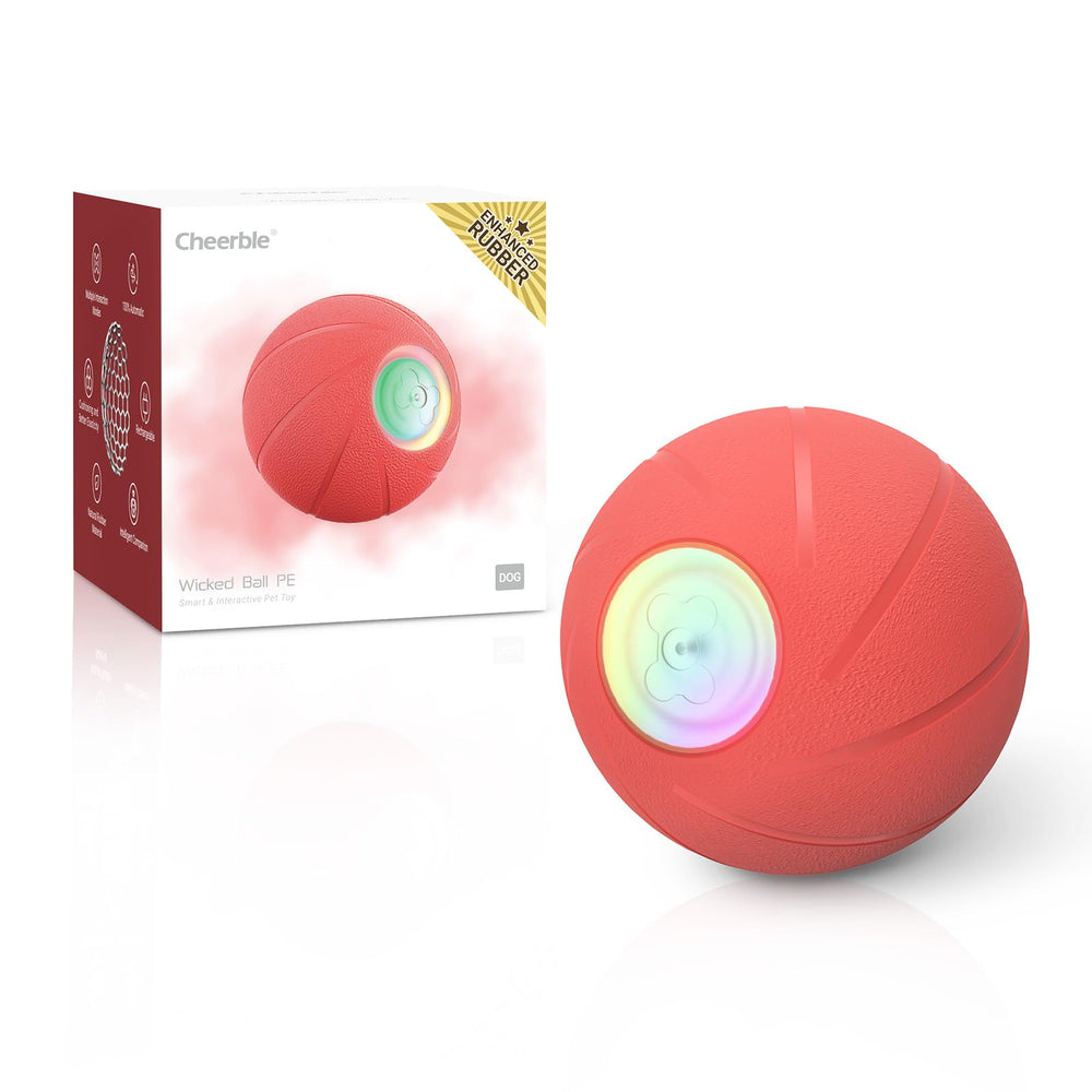 Cheerble Wicked Ball PE enhanced rubber front view showing durability for tough play