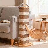 CHEERHOME PETS 24.2-inch cardboard scratching post assembled for stable indoor play