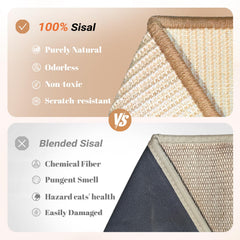 CHEERHOME PETS natural sisal close-up emphasizes eco-friendly scratching surface