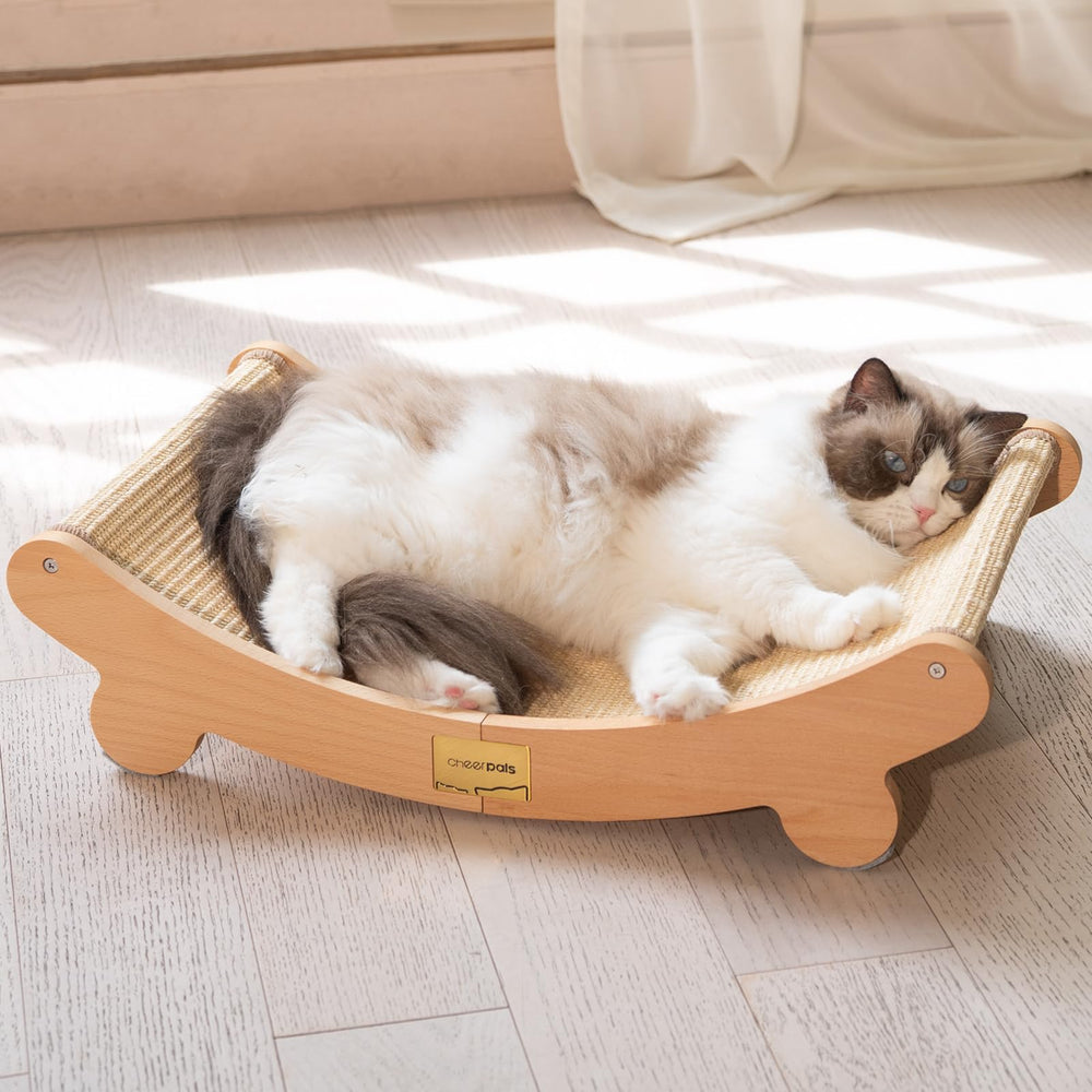 CHEERHOME PETS sisal cat scratcher bed interior view for cozy naps.