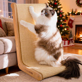 CHEERHOME PETS sisal cat scratcher vertical L-shape frame helps protect furniture during scratching.