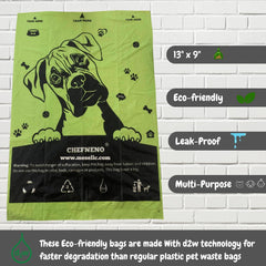 CHEFNENO biodegradable bags using d2w technology for faster disposal in daily use.