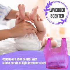 CHEFNENO easy-tie-handles diaper bags simplify sealing and odor containment.