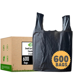 CHEFNENO tshirt-biodegradable bags, 600ct bulk pack for home use and waste tasks.