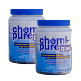 Chemi-Pure Blue filtration media packaging shows a moist interior for active filtration.