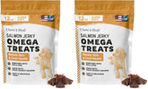 Chew + Heal Labs omega-soft salmon jerky packaging shows training appeal