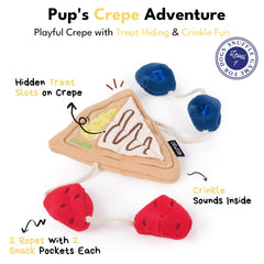 CHEWFFON Dog Crepe Toy crinkle texture enhances sensory play and curiosity