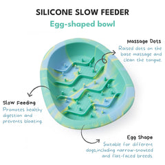 CHEWFFON lick mat bowl with suction cups provides stability during feeding.