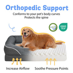 Chez Paw egg crate orthopedic foam bed mattress supports spine and reduces pressure points