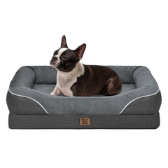 Chez Paw large orthopedic dog bed with 360° support for restful neck alignment and cozy comfort