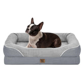 Chez Paw orthopedic dog bed with egg crate foam supports medium and large dogs.