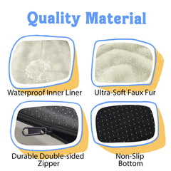 Chez Paw orthopedic dog bed removable cover with dual zippers for easy washing.