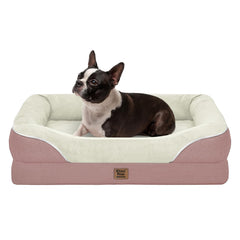 Chez Paw orthopedic foam bed XL top view shows 360° bolster for secure resting.