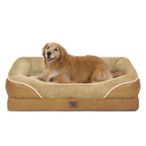 Chez Paw Orthopedic XL Bed side view shows 360° bolster for supportive neck and head comfort.