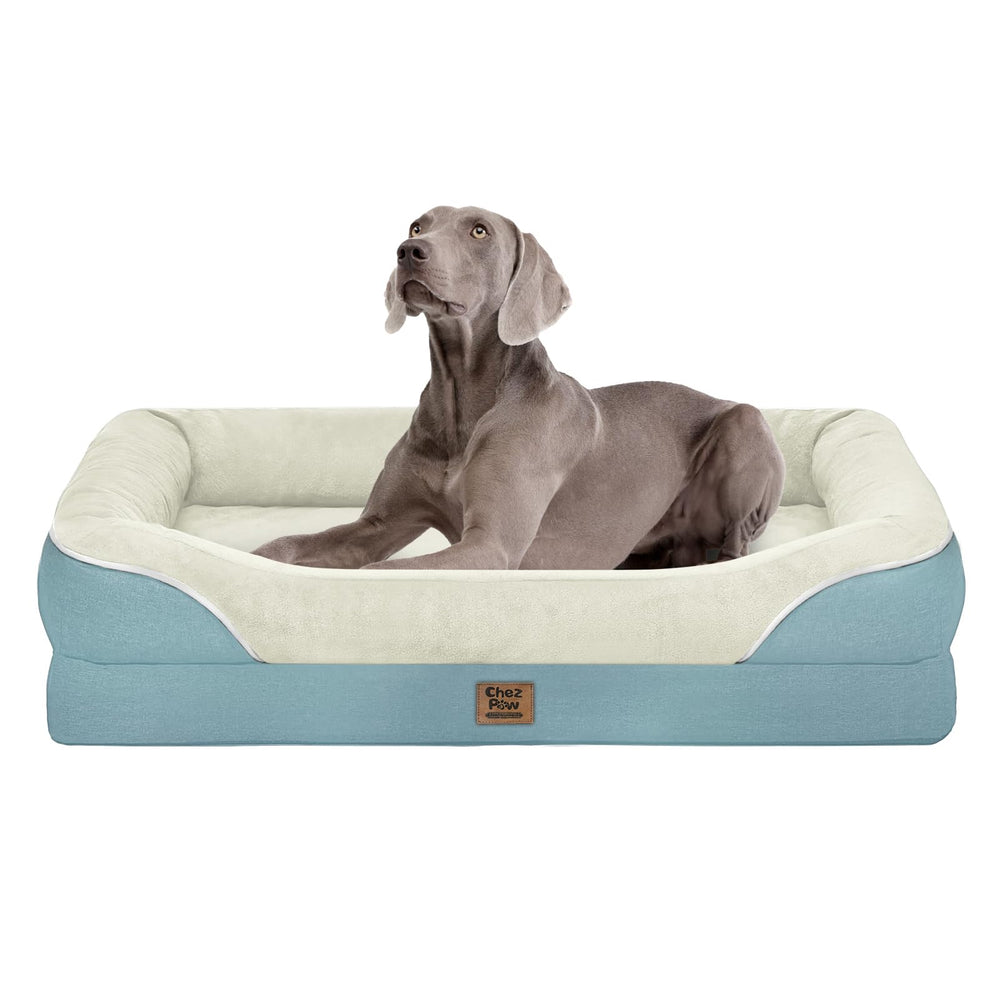 Chez Paw washable-orthopedic-bed-360-bolster close-up showing secure all-around support