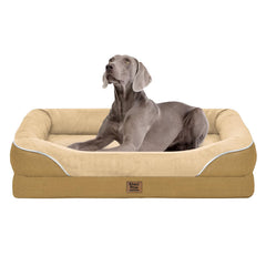 Chez Paw washable bed showing 360-degree surround bolster for secure lounging.
