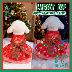 ChezAbbey Christmas dress shows Merry Christmas lettering for festive photos.