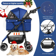 Chihuahua foldable stroller compact for car trunk storage.