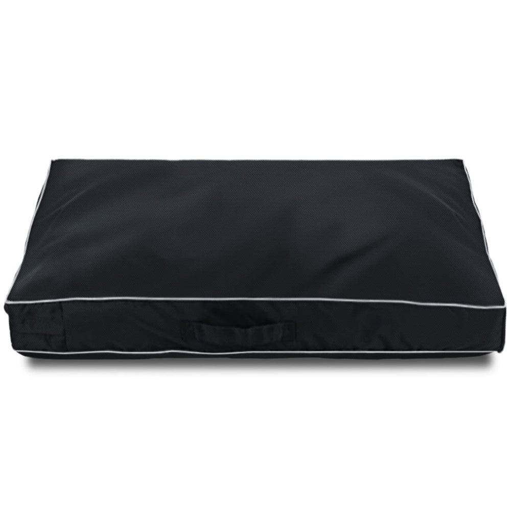 Chinchilla waterproof dog bed cover front view with sturdy zipper for easy replacement.