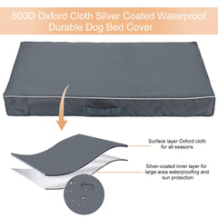 Chinchilla removable and washable dog bed cover for quick cleanups