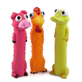 CHIWAVA cerdo de cuerpo largo, juguete de látex con sonido para perros.