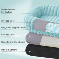 ChiXnuggle bed with side pockets for easy access to essentials.