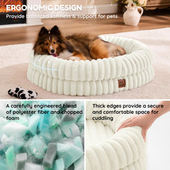 ChiXnuggle dog bed side-view showing 360° bolster for curling up.
