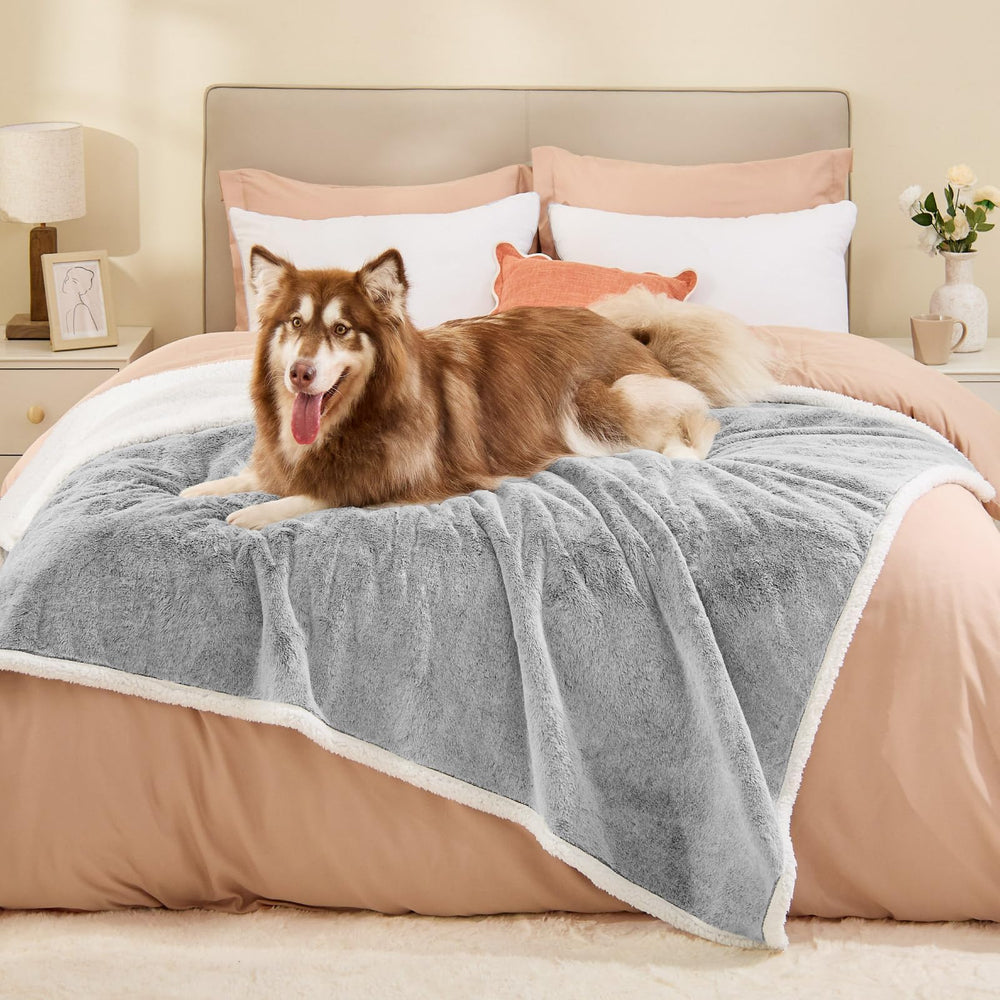 ChiXnuggle extra-large blanket front view shows waterproof faux fur protection