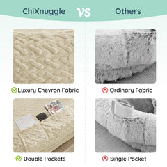 ChiXnuggle dog bed side pockets keep essentials within reach during lounging