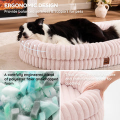 ChiXnuggle XL dog bed side view – supports curling dogs with plush bolster