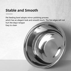 CHOEMORE heavy-duty dog bowls resist chewing and corrosion for lasting use