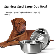 CHOEMORE stainless-steel bowl with mirror polish and smooth edge for comfortable feeding