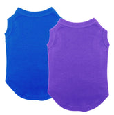 Chol&Vivi dog shirt blue XXX-Large front view showing breathable cotton for hot days.