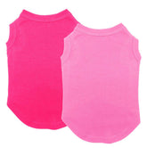 Chol&Vivi dog shirt xxxl pink front shows breathable fabric for cool comfort.